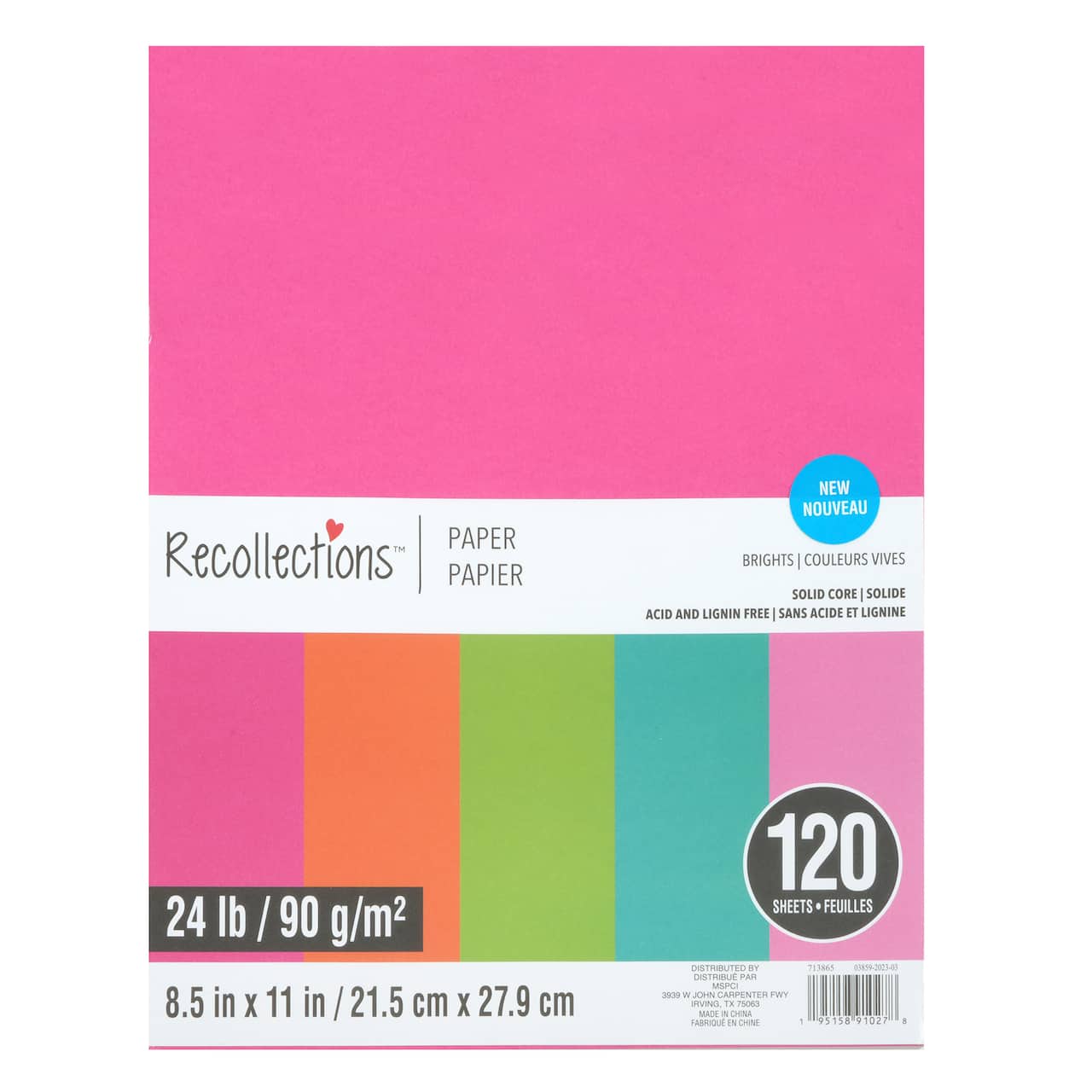 8.5&#x22; x 11&#x22; Mixed Paper Pack by Recollections&#x2122;, 120 Sheets